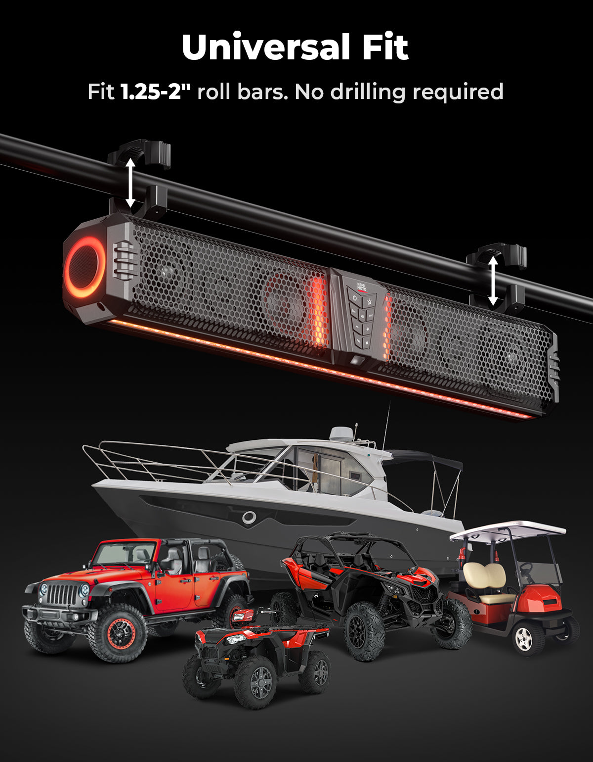 KEMIMOTO Midnight 80 Gen1.5 Soundbar 32 Pollici RGB 240W