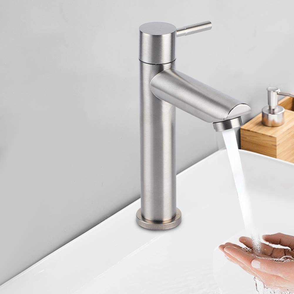 Kuuleyn Rubinetto Acqua Fredda G1/2 Inox Modello Piatto