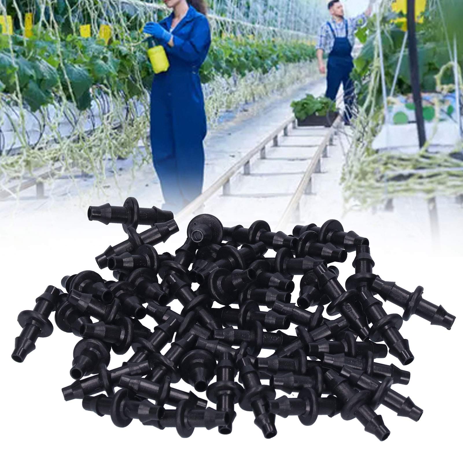 Kuuleyn Raccordo 2 Vie Tubo 4/7 Irrigazione 100 Pezzi ABS