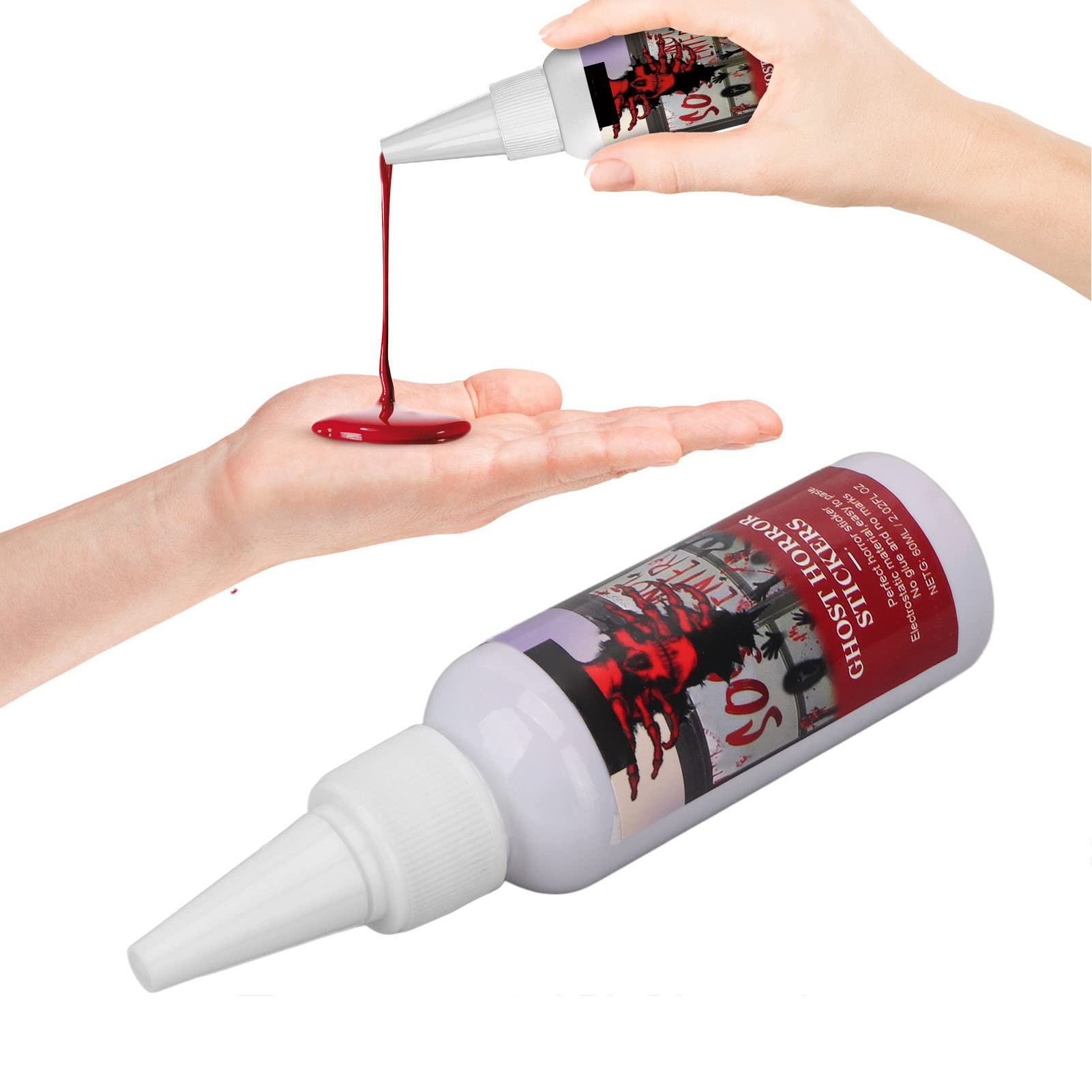 Kuuleyn Halloween adesivo impronte mani liquido sanguinante