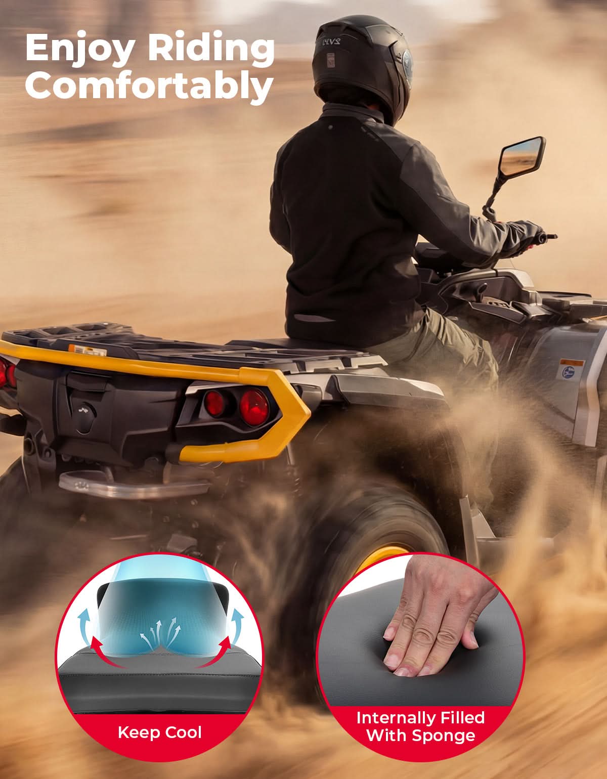 KEMIMOTO Outlander 650 850 1000 sella completa PVC