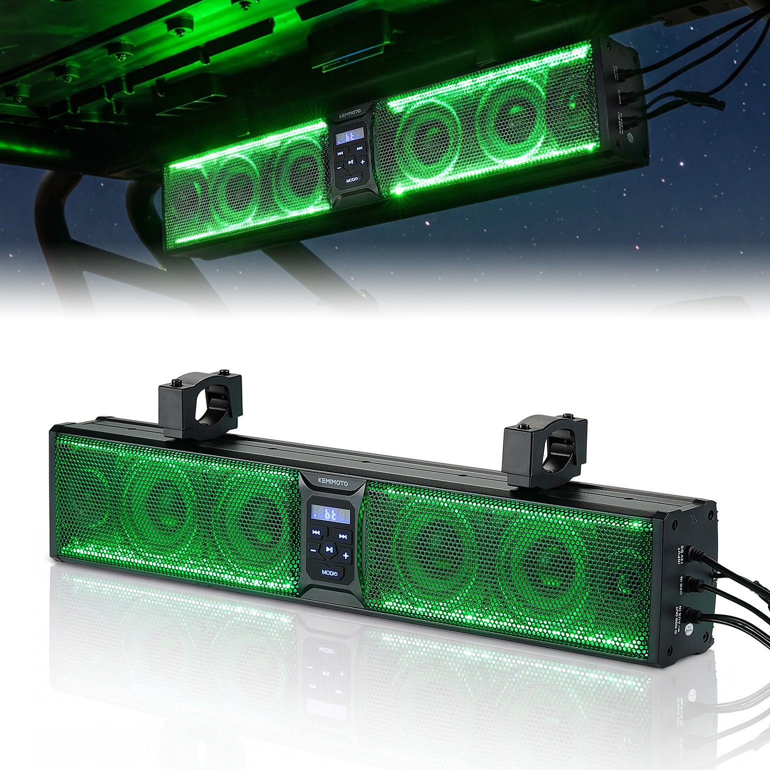 Kemimoto Soundbar UTV 26 pollici Bluetooth 500W RGB IP65