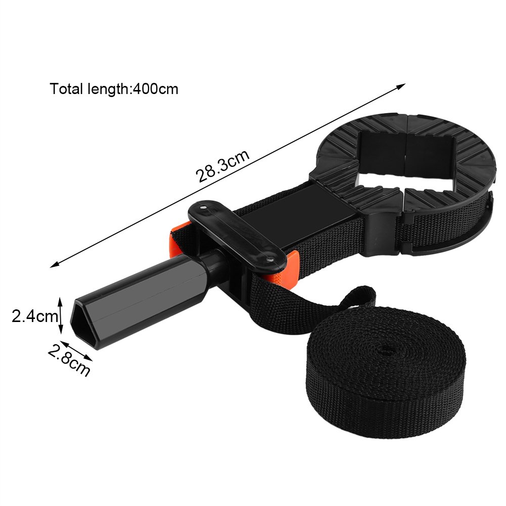 Kuuleyn 4 m morsetto angolare a cinghia nylon nero