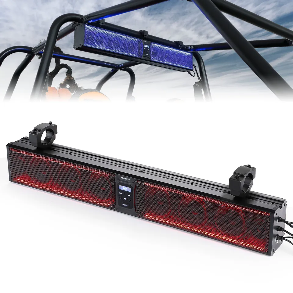 KEMIMOTO Soundbar UTV 33" 8 Altoparlanti Bluetooth RGB Impermeabile