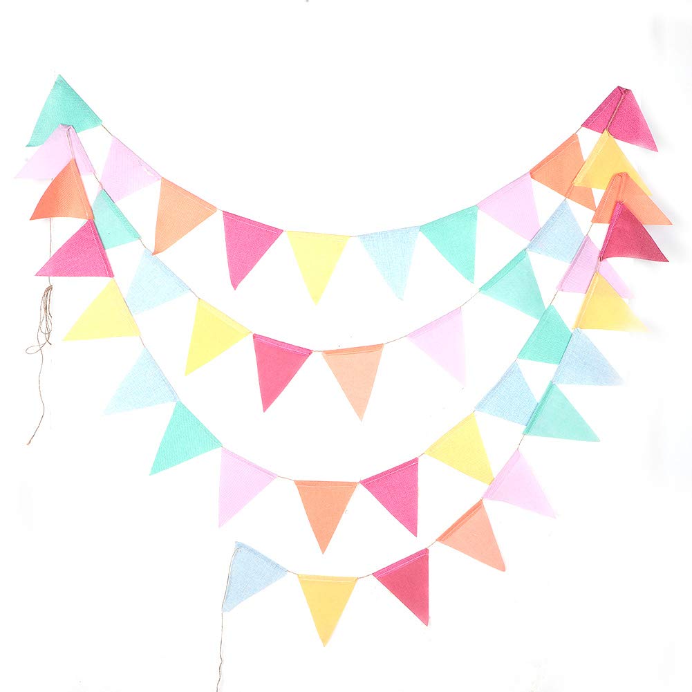 Hapivida Ghirlanda Bandierine Triangolari Cotone Multicolore