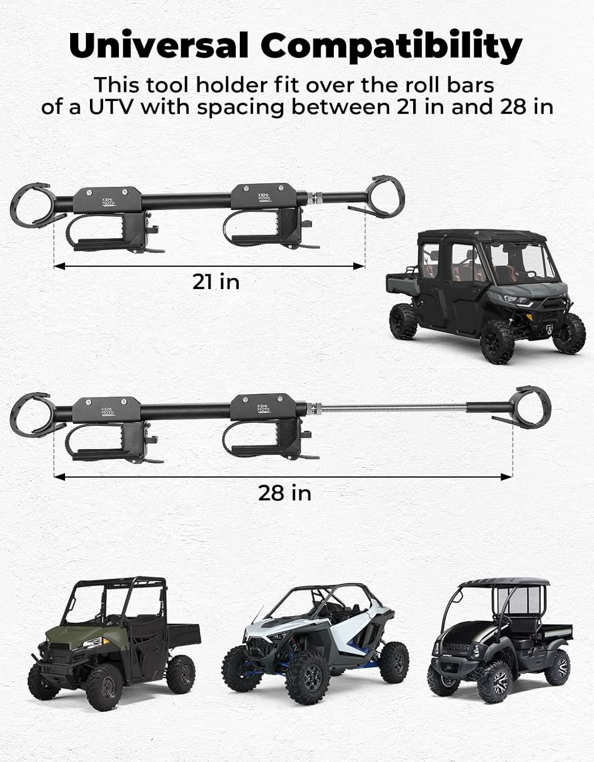 KEMIMOTO Porta Attrezzi UTV per Polaris Ranger Acciaio