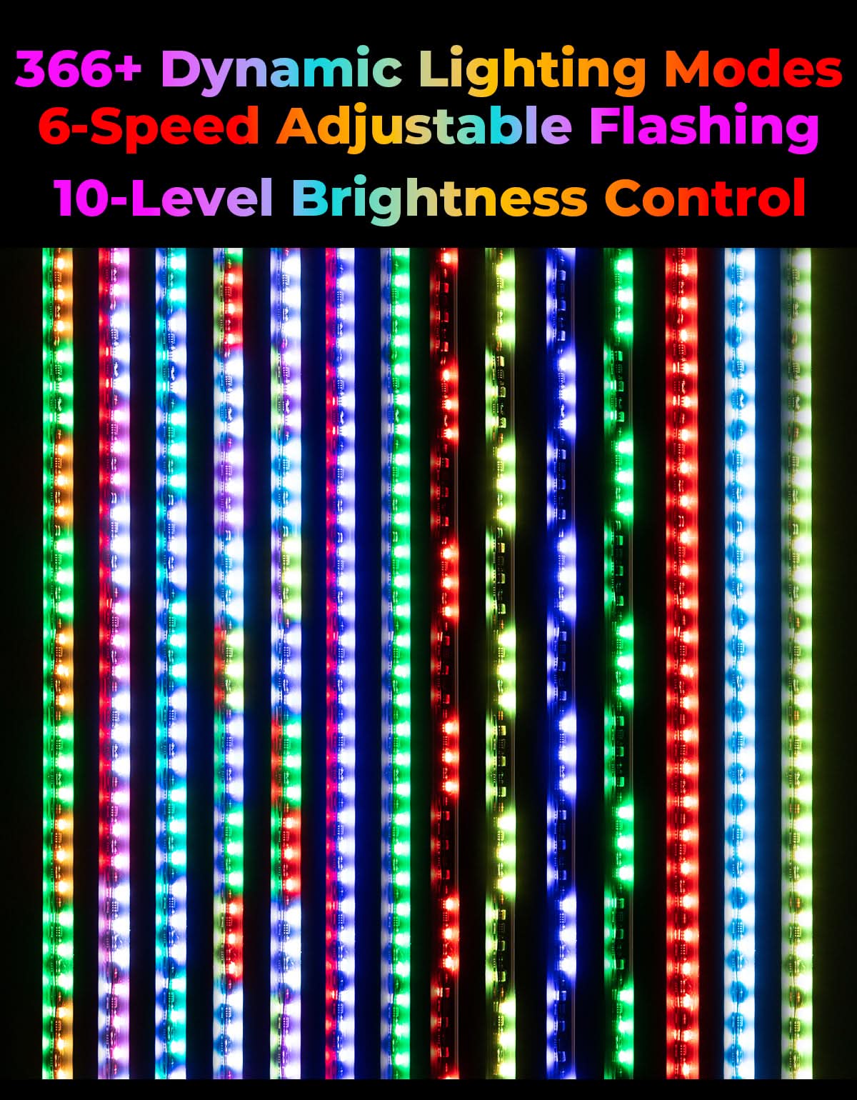 Kemimoto Whip Lights 3FT luci whip LED 2 pezzi controllo app