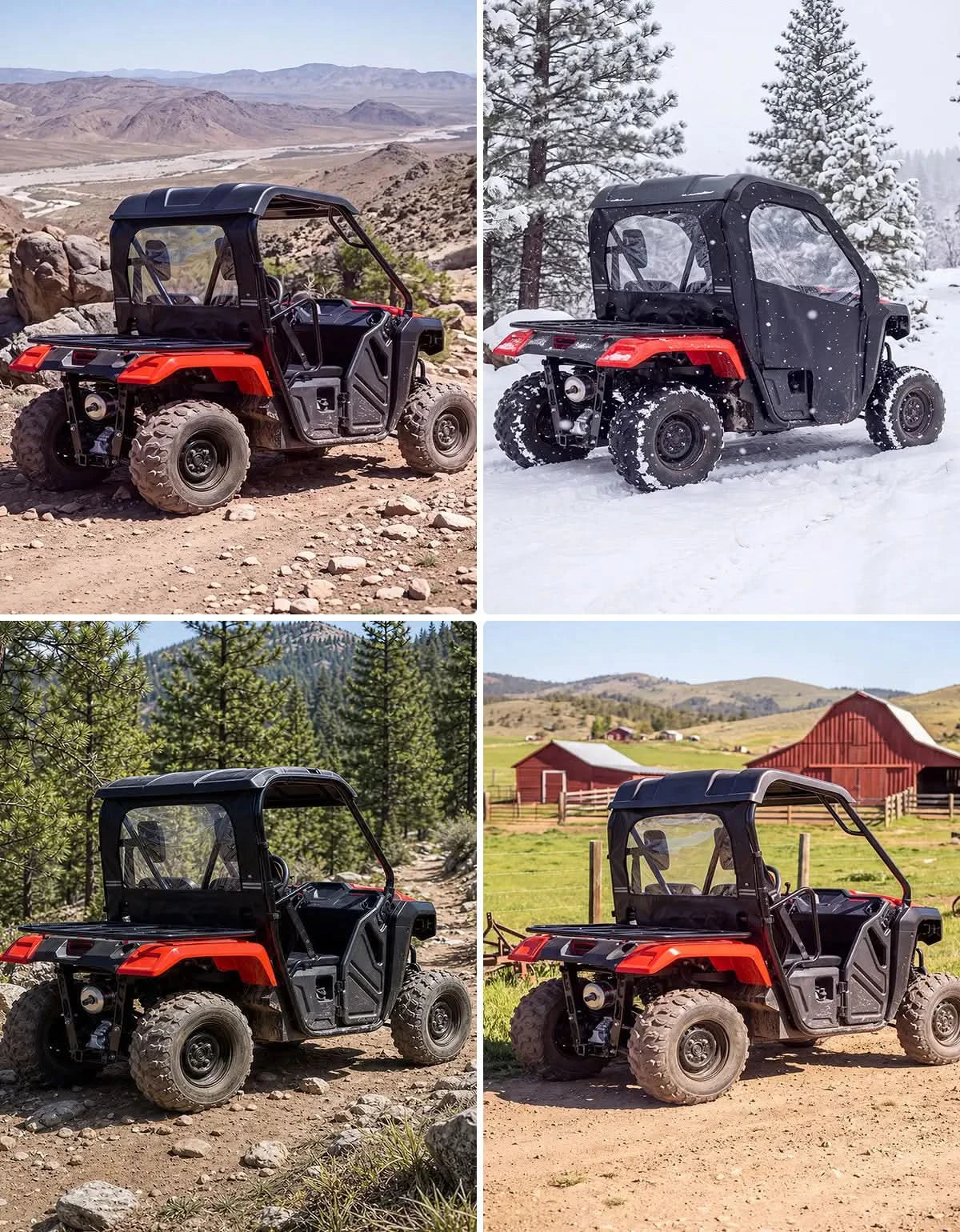 Kemimoto Lunotto Posteriore UTV Honda Pioneer 500/520 con zip