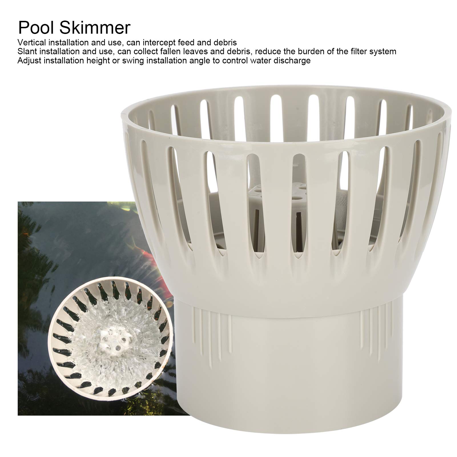 Kuuleyn Skimmer Piscina Cestello Plastica 110 mm Foglie