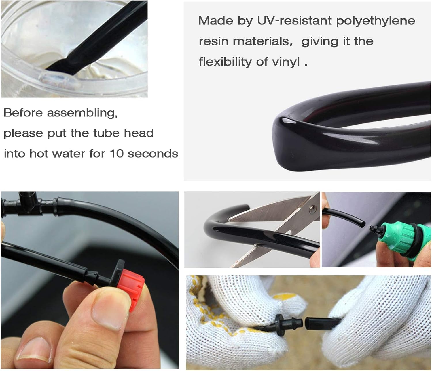 Kuuleyn Tubo Irrigazione 8/11mm 10m PVC Microgetto