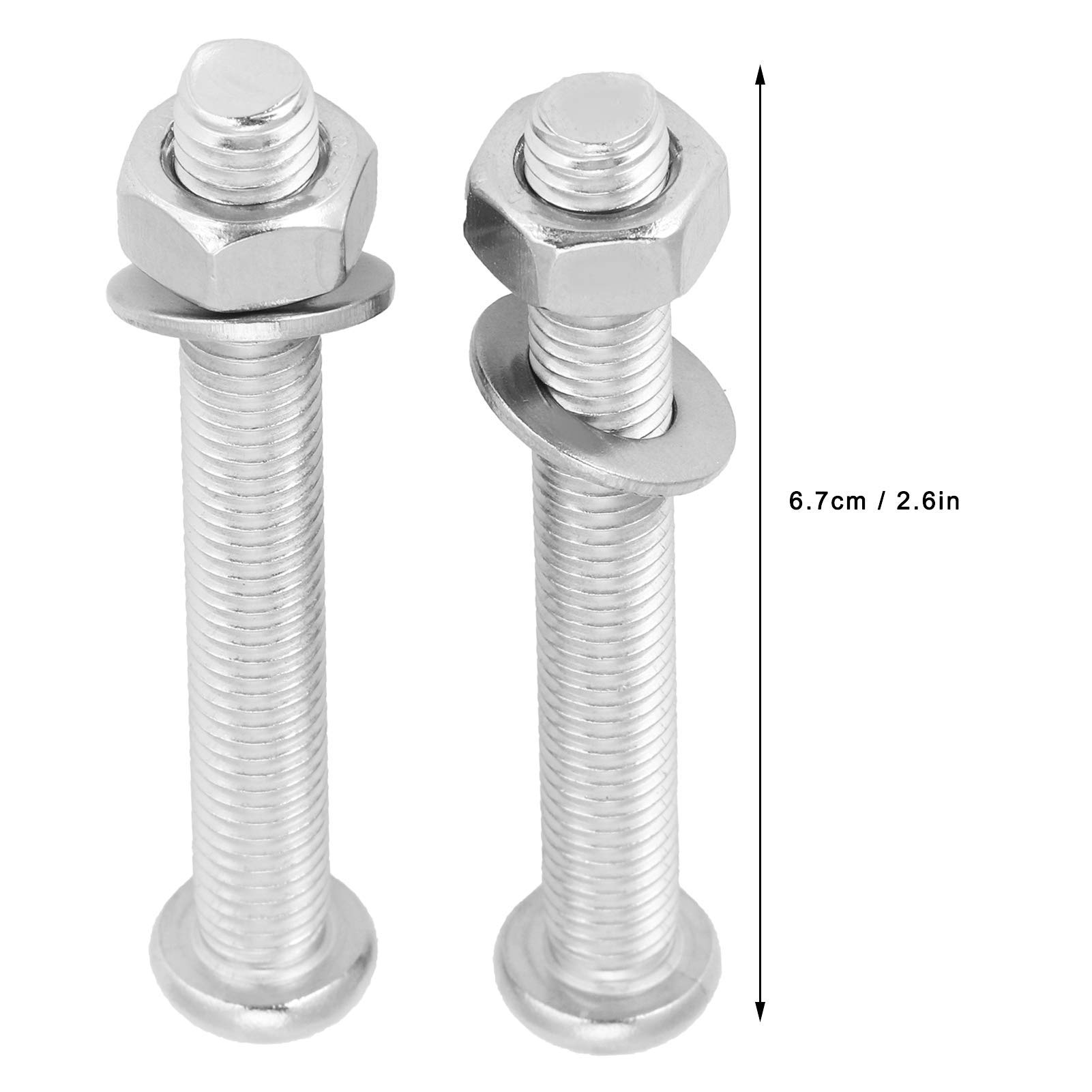 Hapivida Kit Bulloni Scala Piscina Inox 12 Pezzi 67 mm