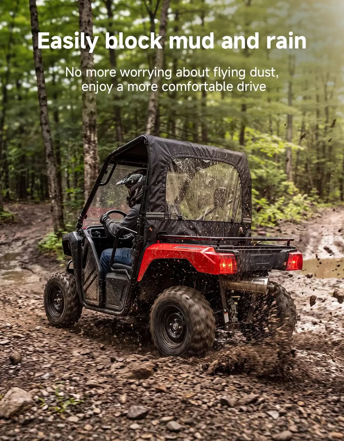 Kemimoto Lunotto Posteriore UTV Honda Pioneer 500/520 con zip