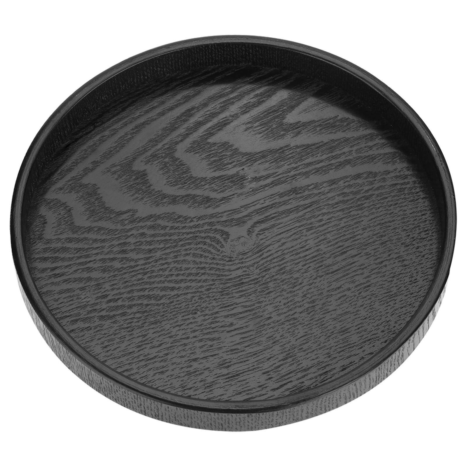 Kuuleyn vassoio legno rotondo nero 24cm