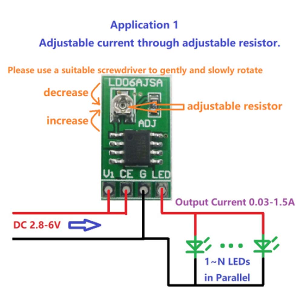 Kuuleyn Modulo driver LED 30-1500mA DC 3,3-5V