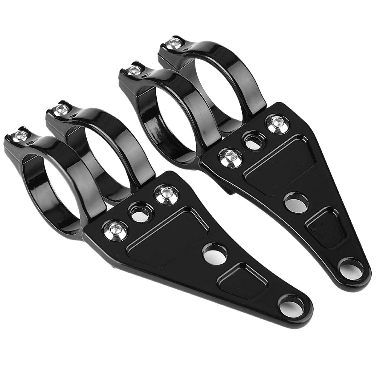 Kuuleyn staffa faro moto alluminio nera 2 pezzi 35-43 mm