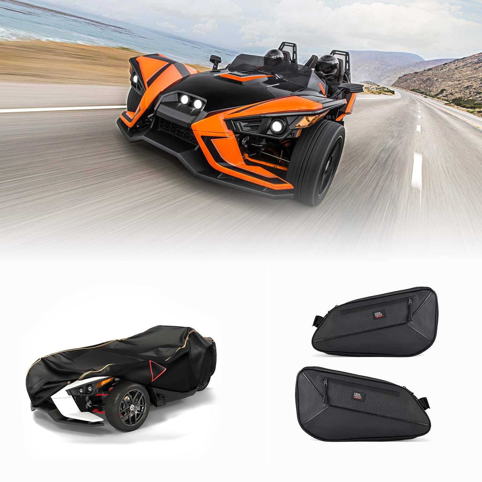 KEMIMOTO Slingshot telo copri + 2 borse portiera oxford