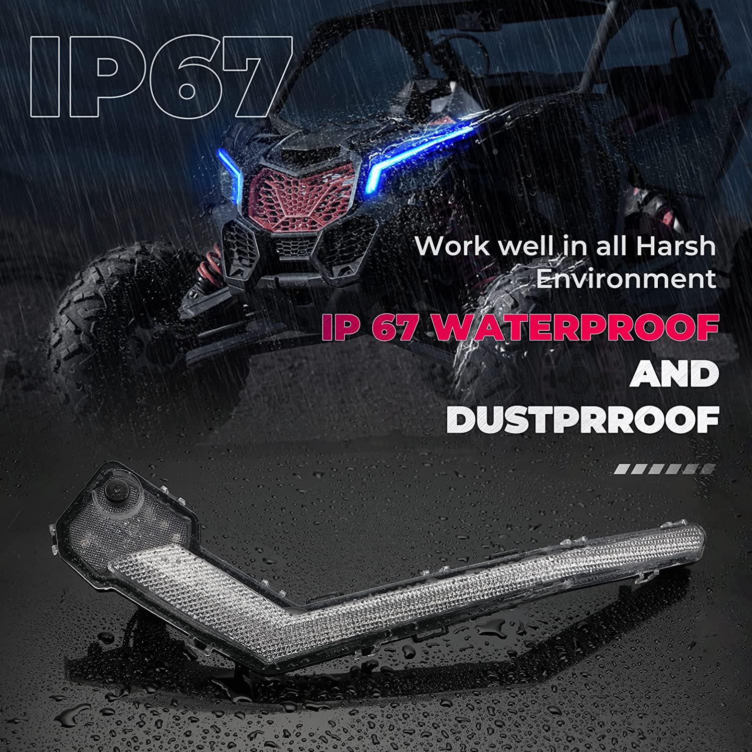 Kemimoto Luci Fang RGB Maverick X3 con APP Telecomando