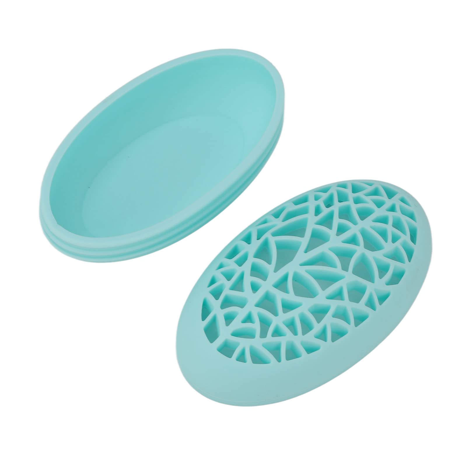 Kuuleyn Tappetino Pulizia Pennelli Trucco 2 in 1 Blu