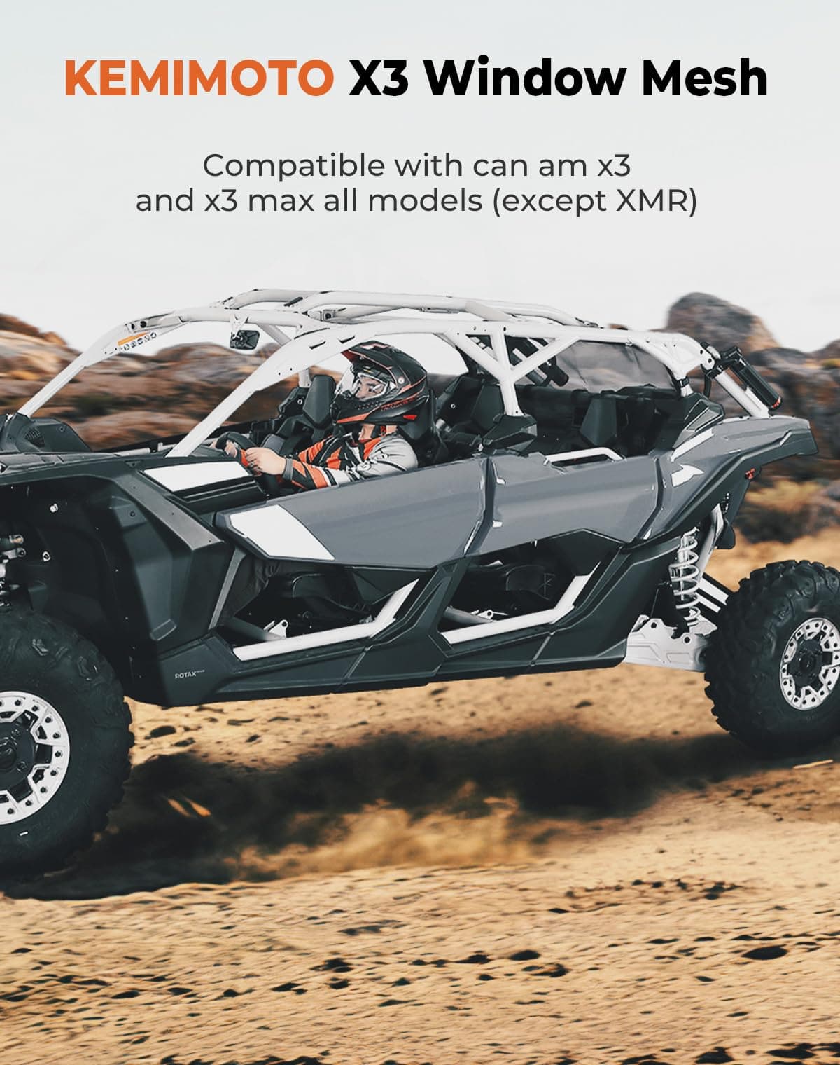 KEMIMOTO Maverick X3 Rete Posteriore in Mesh Traspirante