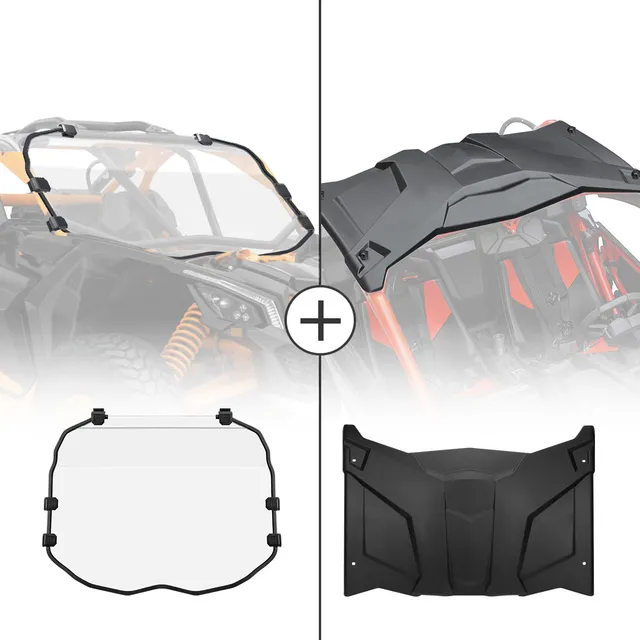 Kemimoto Maverick X3 kit parabrezza + tetto rigido antigraffio