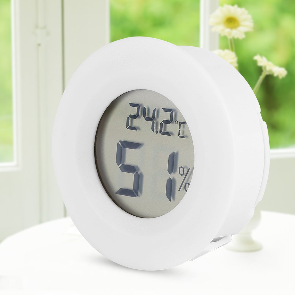 Kuuleyn Mini Igrometro digitale bianco per terrari