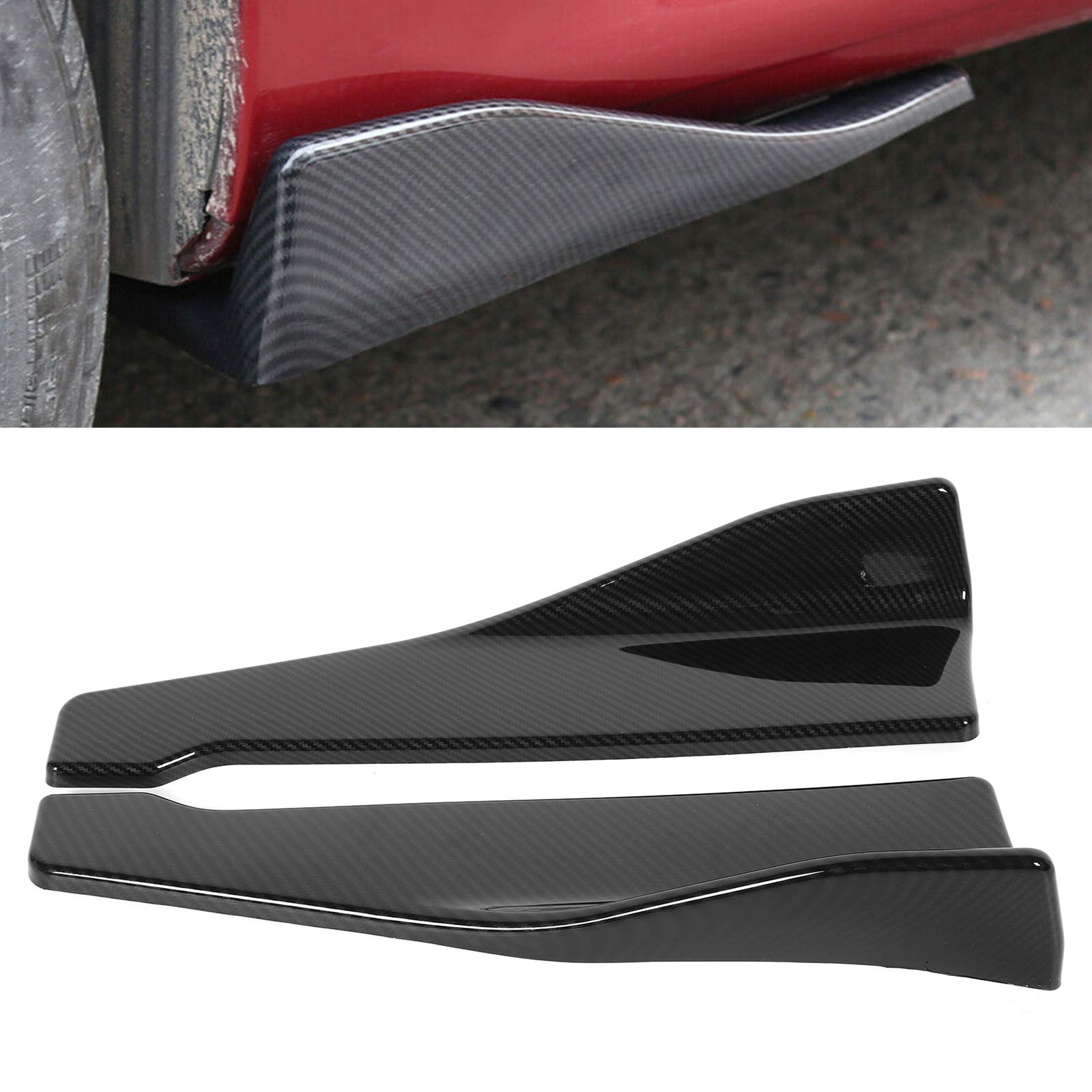 Kuuleyn Splitter Minigonne Auto ABS Carbon Look 2 Pezzi