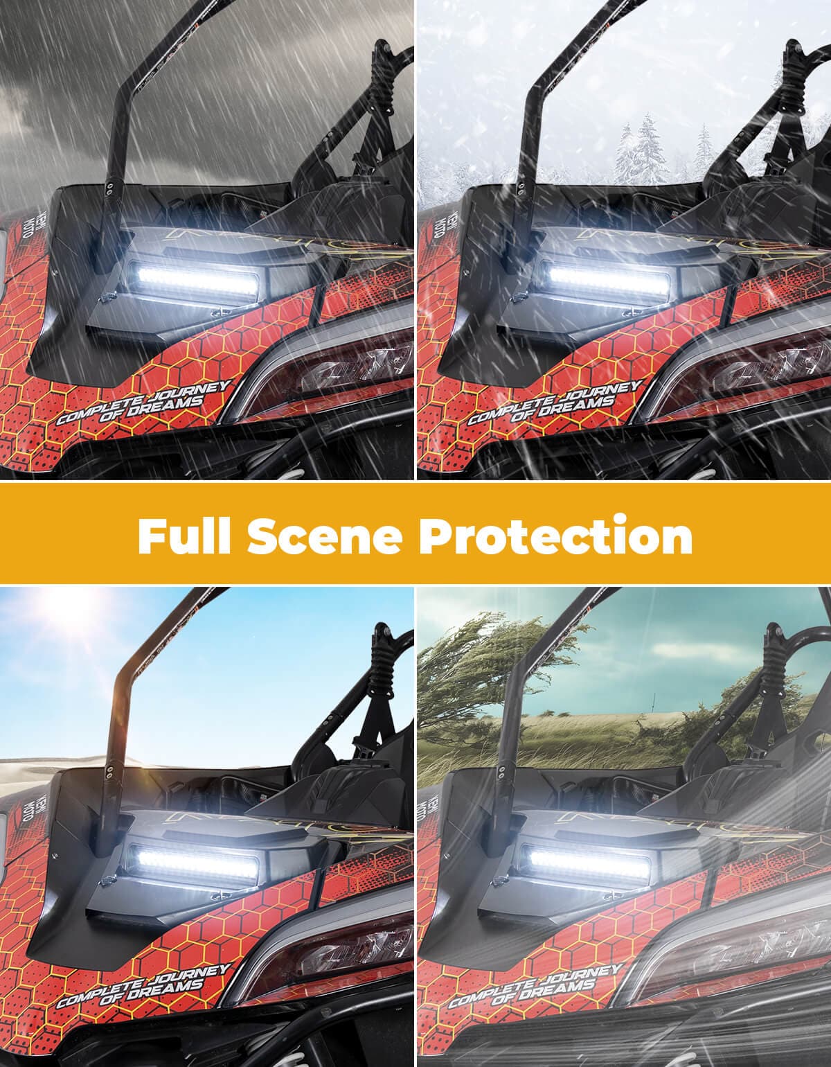 KEMIMOTO Cofano ZFORCE 950 con LED 2500LM IP67