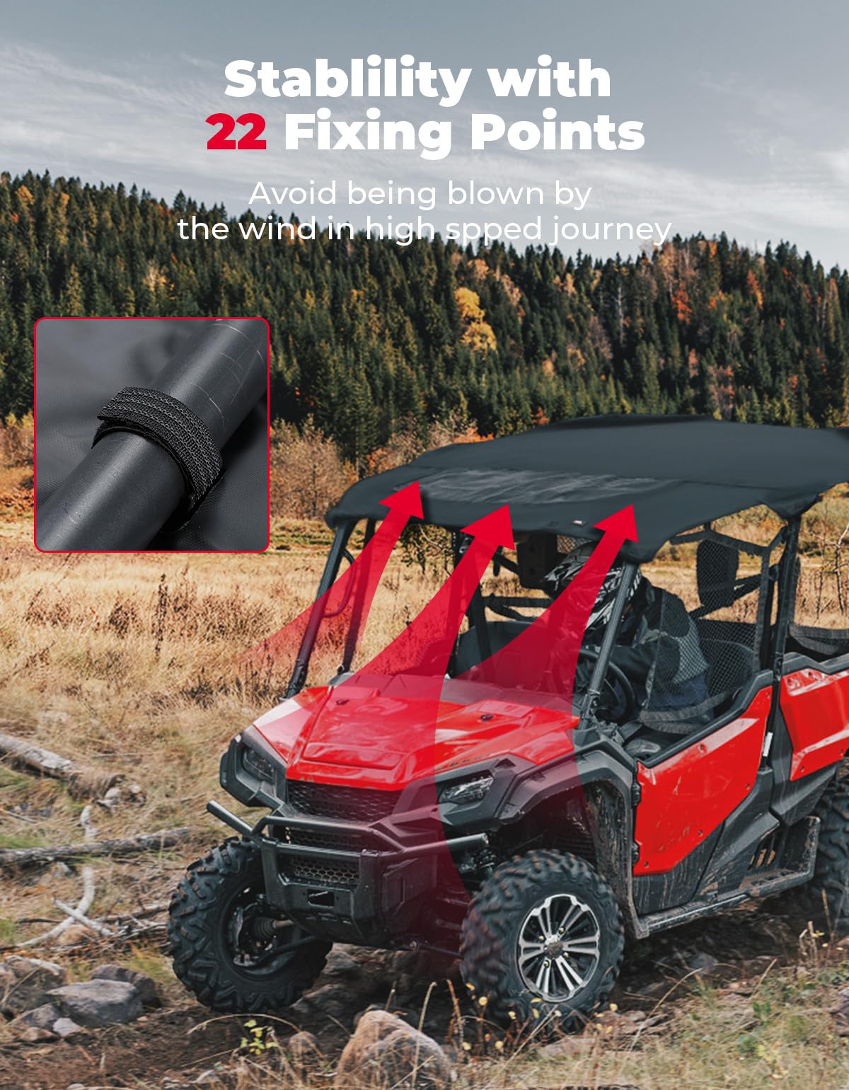 KEMIMOTO Pioneer 1000-5 tettuccio UTV impermeabile