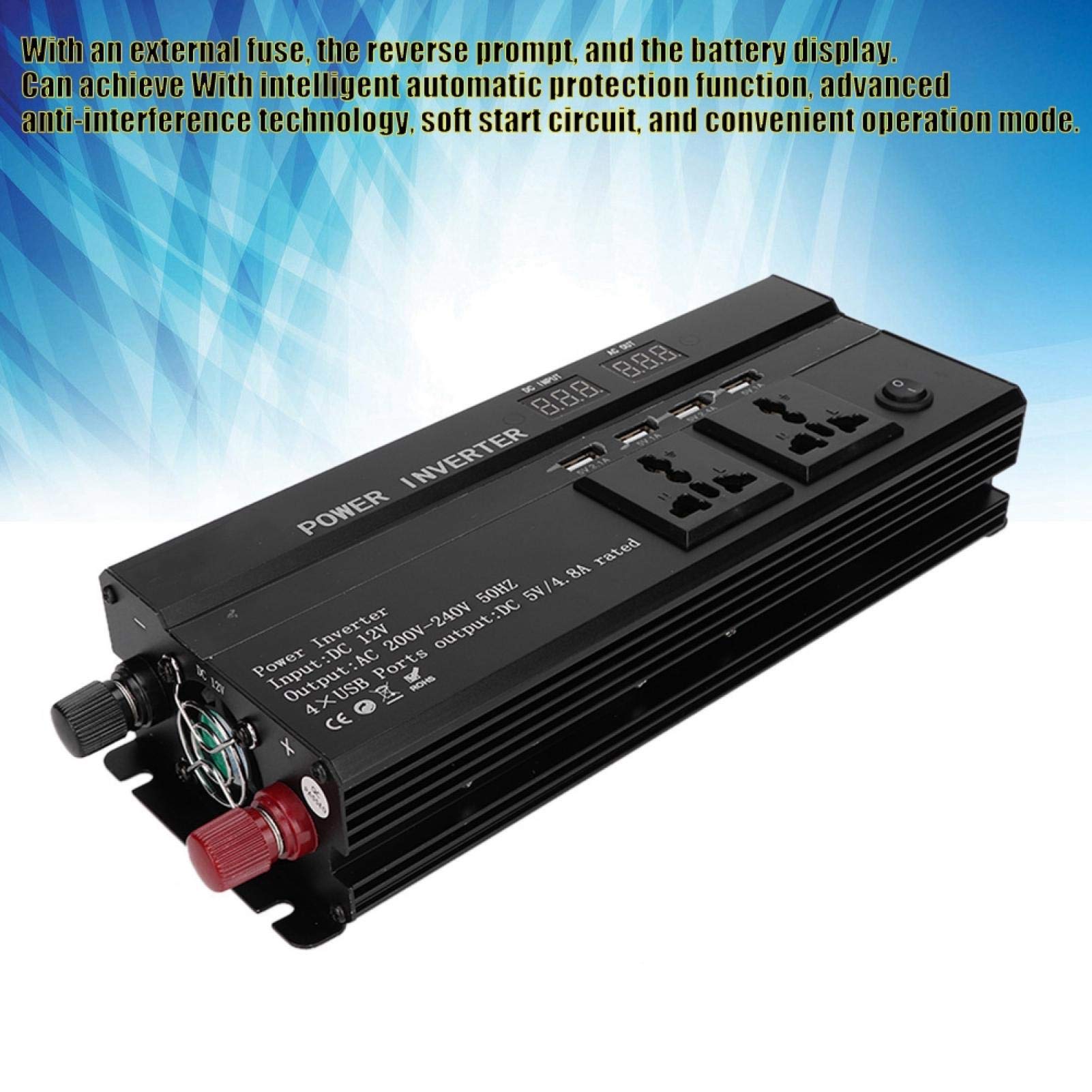 Kuuleyn Inverter Auto 4000W 12V-220V con USB e LCD