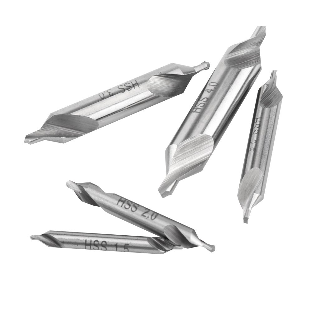 Kuuleyn set 5 punte a centrino 60° HSS 1,5-4 mm legno metallo