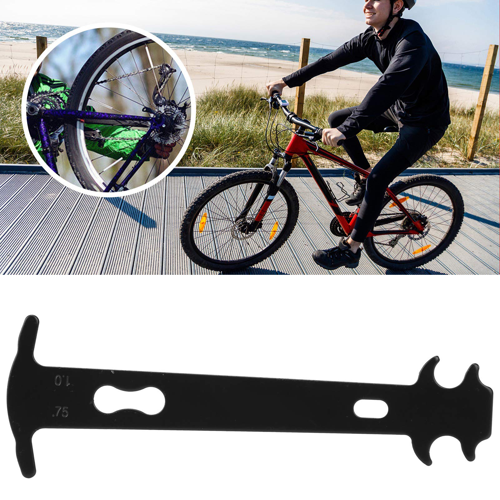 Kuuleyn Misuratore Usura Catena Bici Acciaio 6-10 Velocità