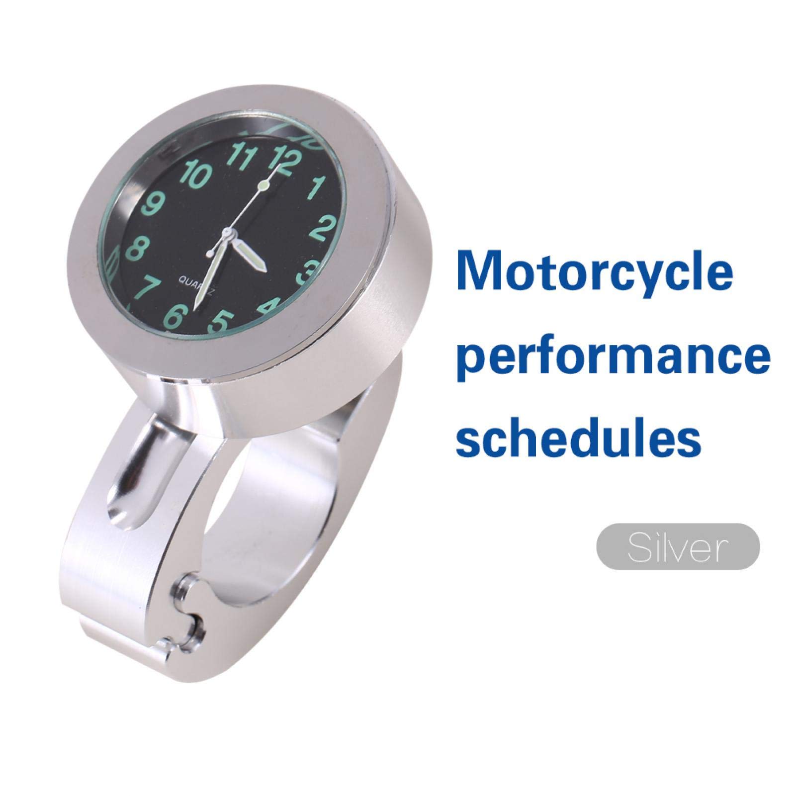Kuuleyn Orologio da Manubrio Moto Argento Impermeabile