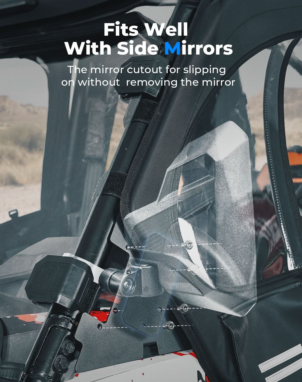 KEMIMOTO porte superiori RZR XP 1000 Turbo con telaio acciaio
