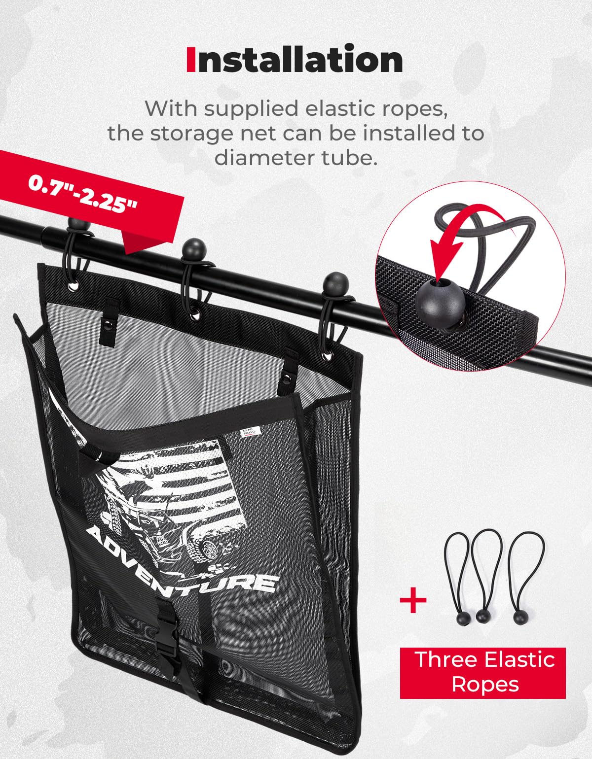 Kemimoto borsa rete nera universale 600 mm