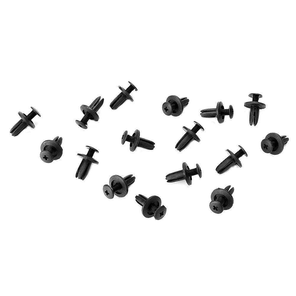 Kuuleyn Rivetti Plastica Auto 6mm 50 Pezzi Neri Universali