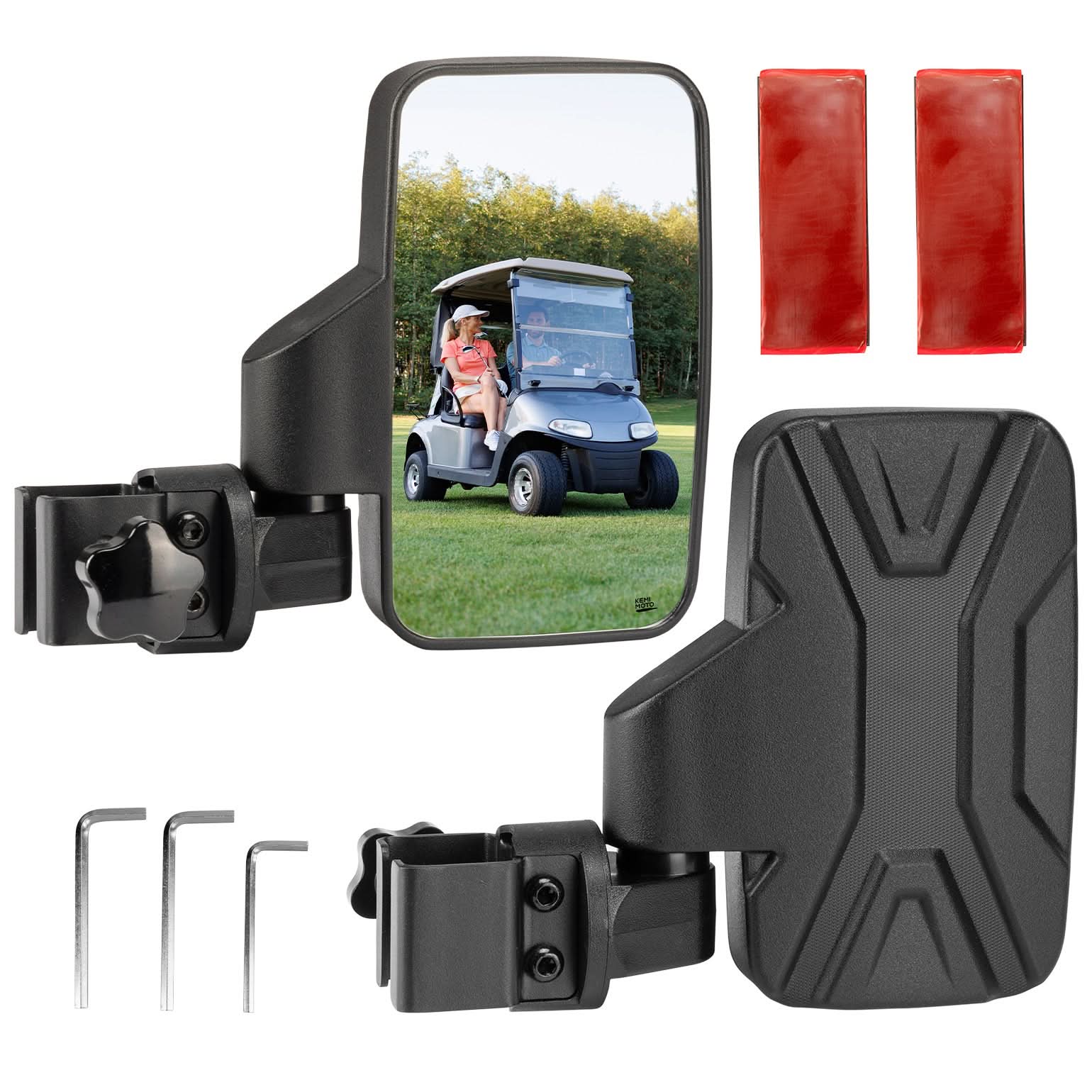 Kemimoto golf cart specchietti tubo quadro 19-32 mm grandangolari