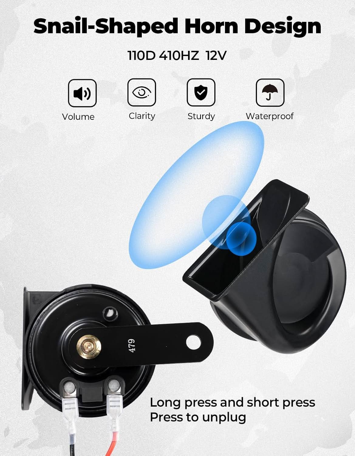 Kemimoto kit frecce UTV clacson 110dB plug-play