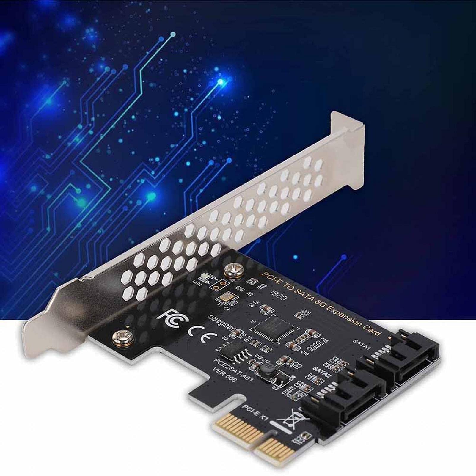 Kuuleyn Scheda PCIe SATA 6Gbps 4 Porte Hot-Plug
