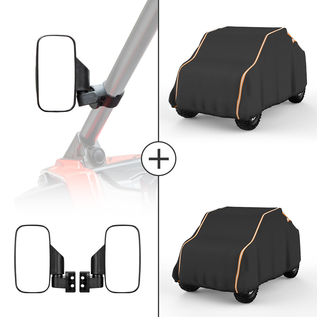 KEMIMOTO Specchio UTV+Telo Copri RZR 210D catarifrangente