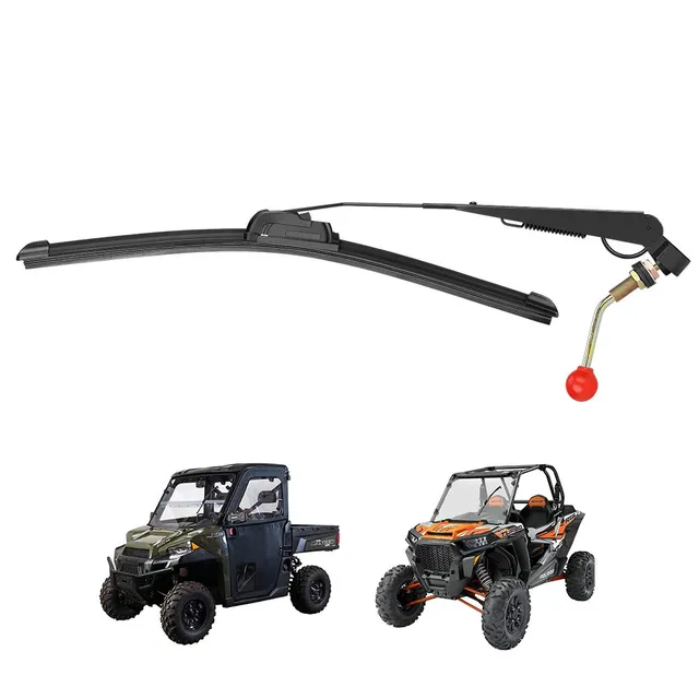 Kemimoto UTV tergicristallo manuale 16'' 2 pezzi vetro