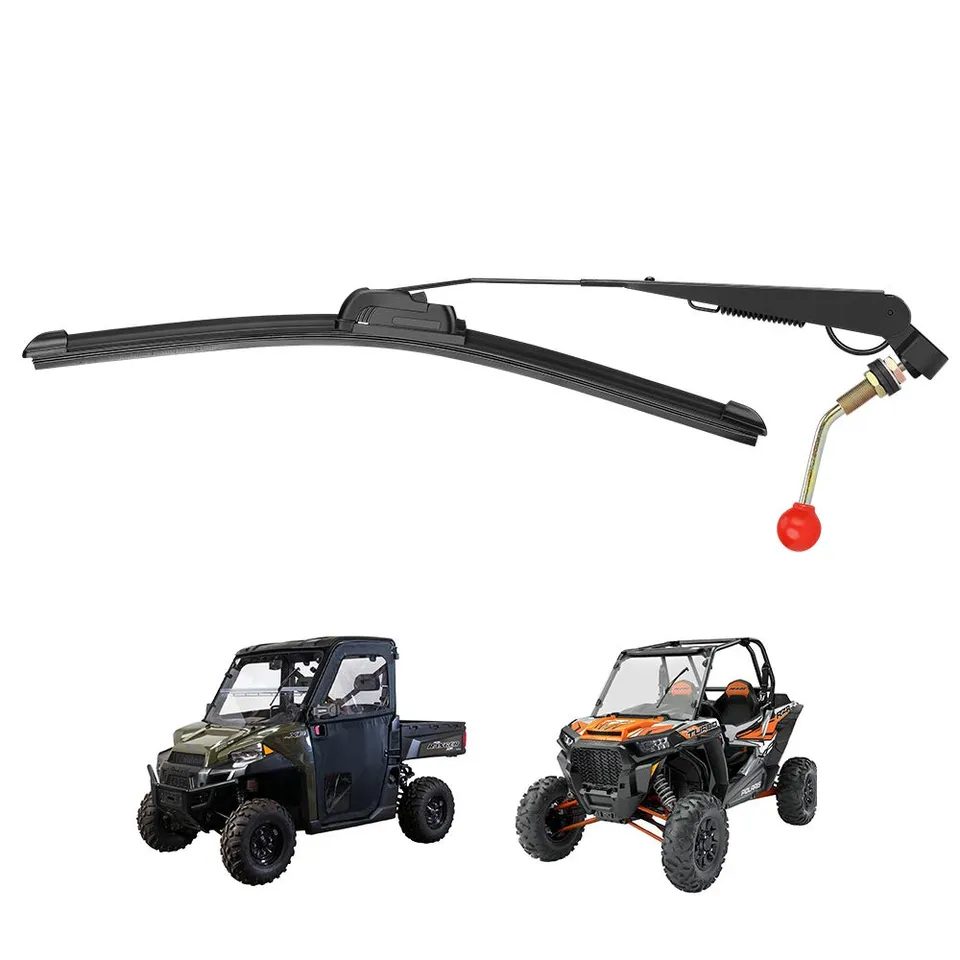 Kemimoto UTV tergicristallo manuale 16'' 2 pezzi vetro