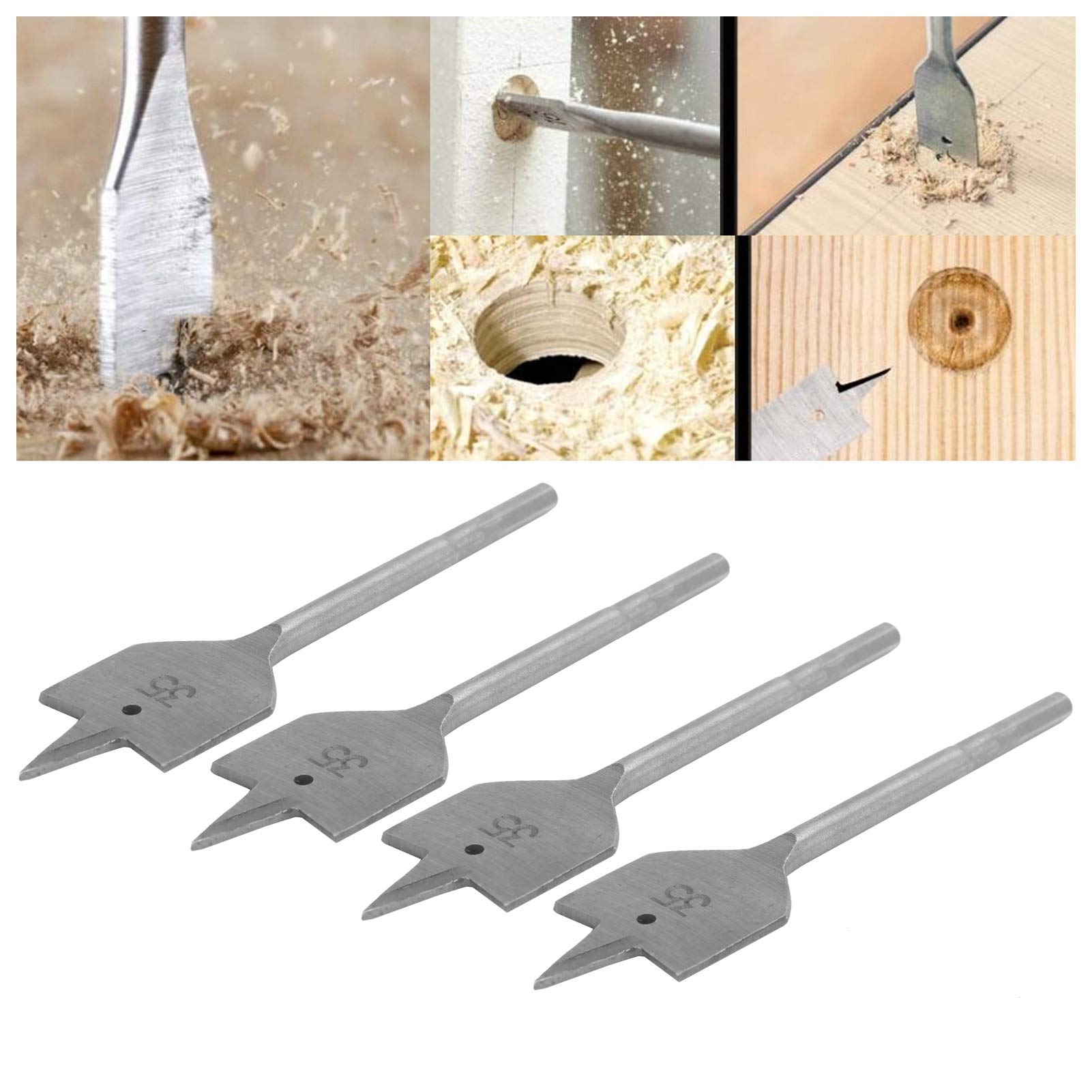 Kuuleyn Set 2 Punte a Paletta Legno 35 mm Acciaio