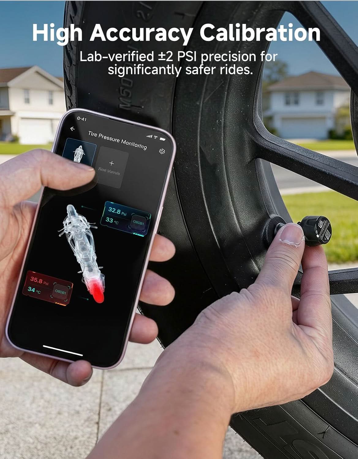 KEMIMOTO TPMS sensori pressione Bluetooth moto IP67