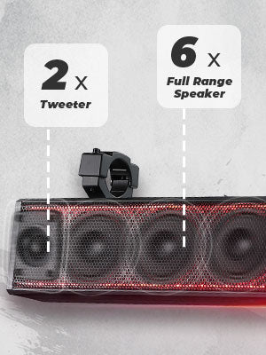 KEMIMOTO Soundbar cassa bluetooth barca 33" 8 altoparlanti