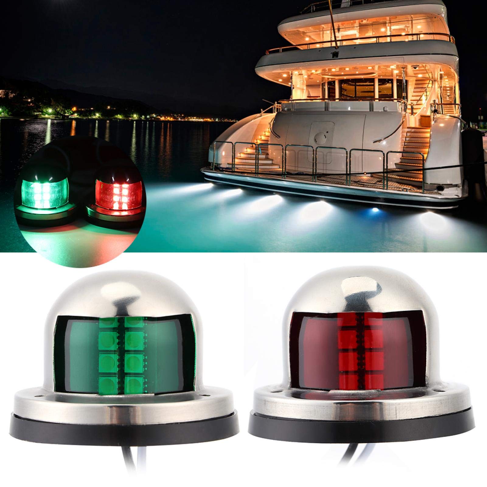 Kuuleyn luci navigazione barca LED IP68 2 pezzi
