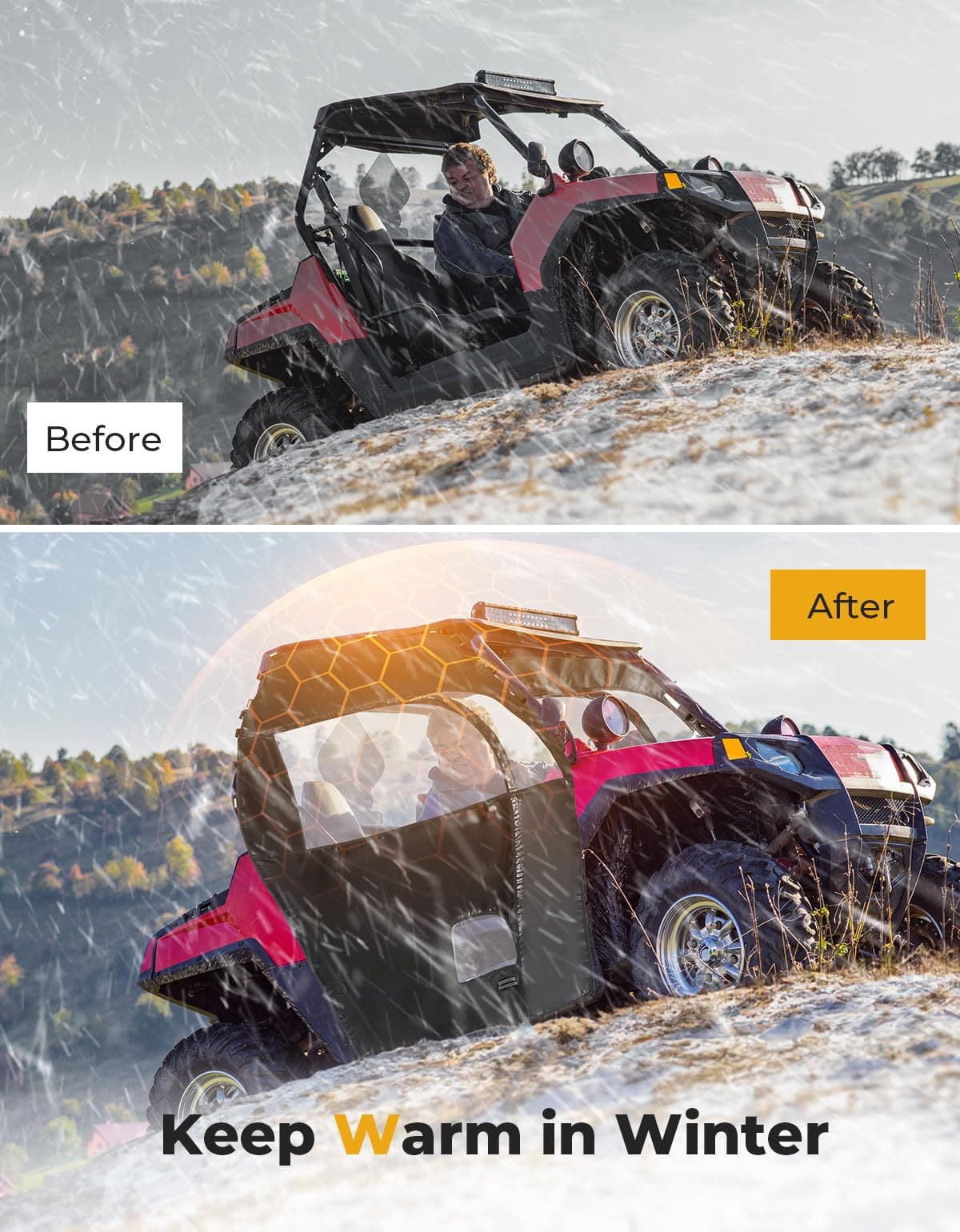 Kemimoto RZR cabina morbida chiusa in PVC