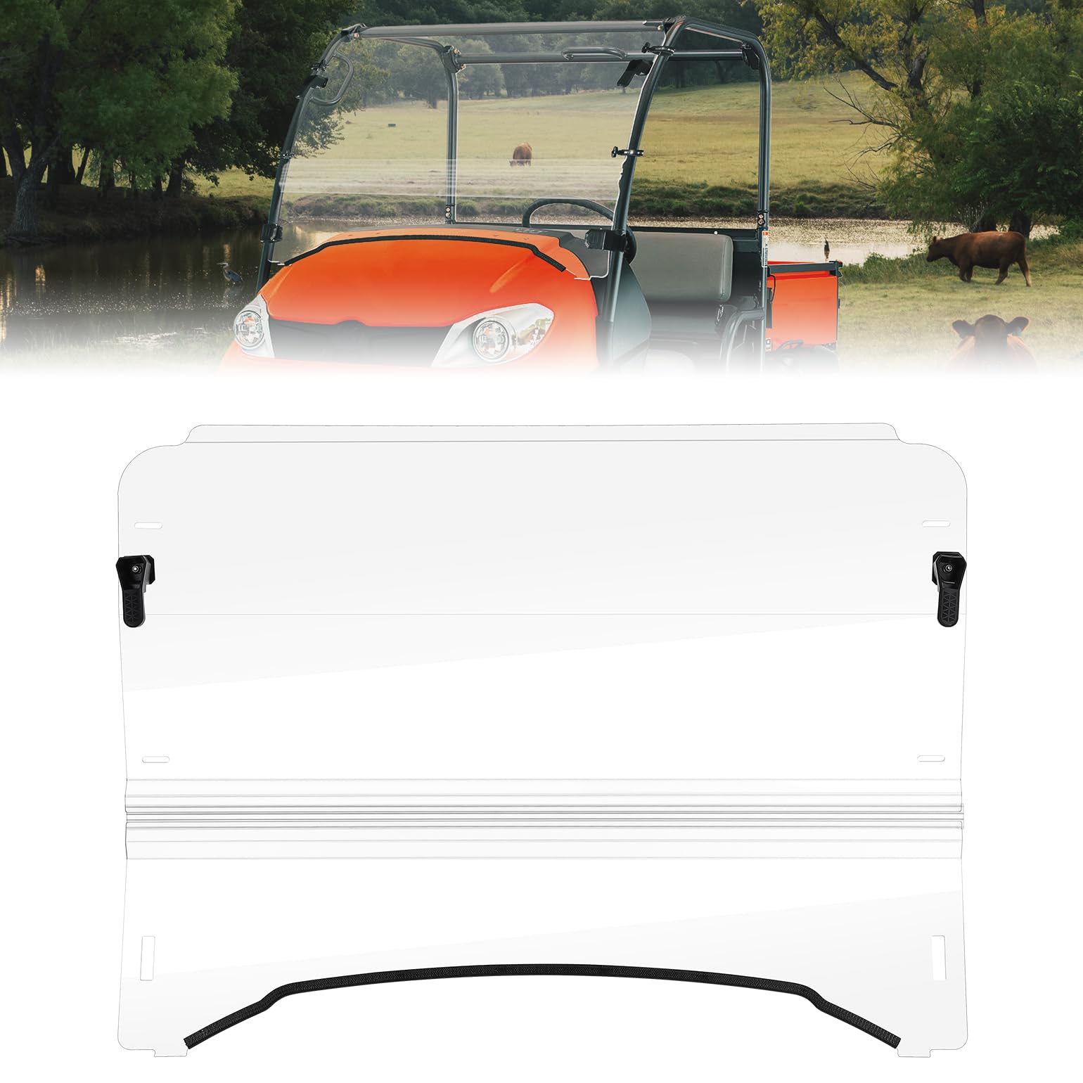 KEMIMOTO RTV B0110-12601CL parabrezza Kubota 400/500/520 antigraffio