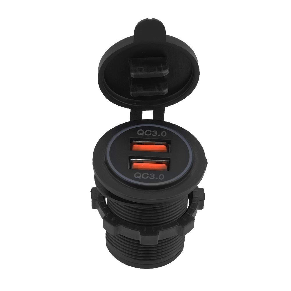 Kuuleyn Dual QC3.0 caricabatterie USB moto 12-24V doppia presa