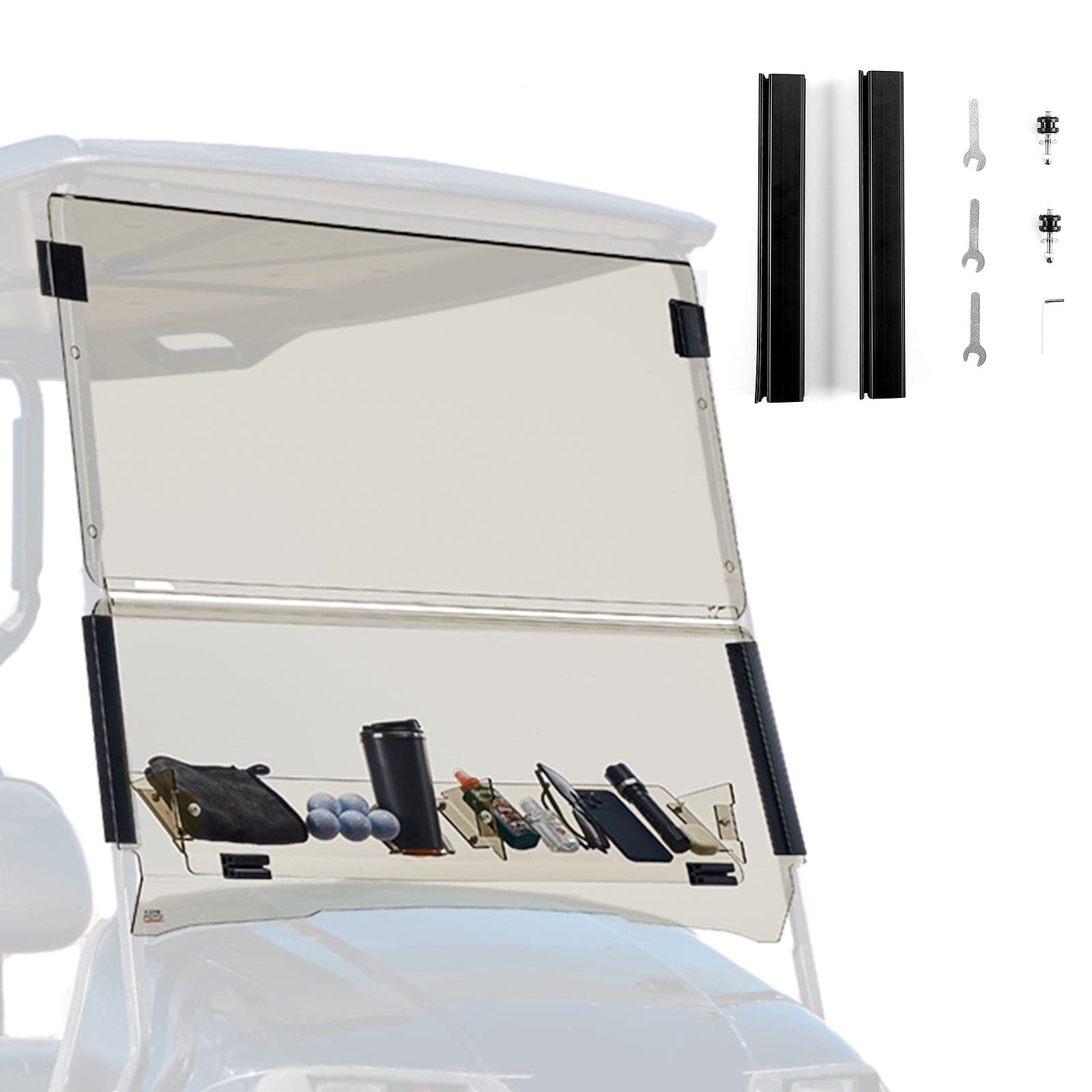 Kemimoto EZGO TXT parabrezza abbattibile fumé con vano 1995-13