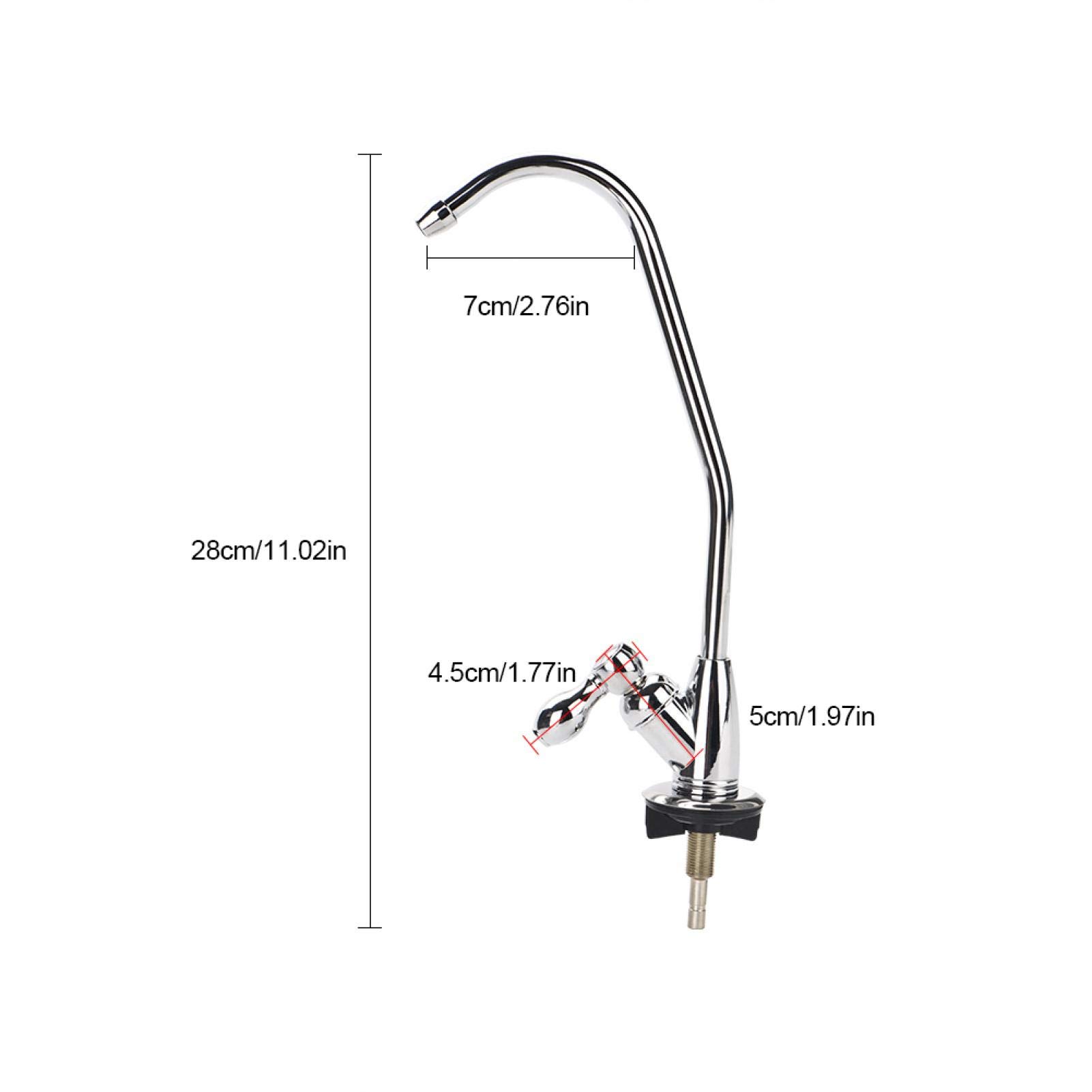 Kuuleyn Rubinetto Collo Oca 1/4 Filtro Acqua 360°